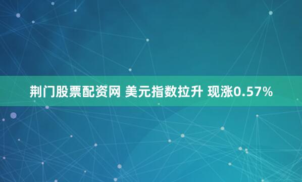 荆门股票配资网 美元指数拉升 现涨0.57%
