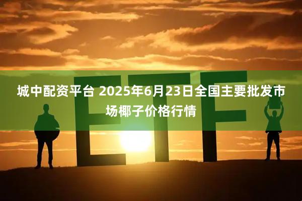 城中配资平台 2025年6月23日全国主要批发市场椰子价格行情