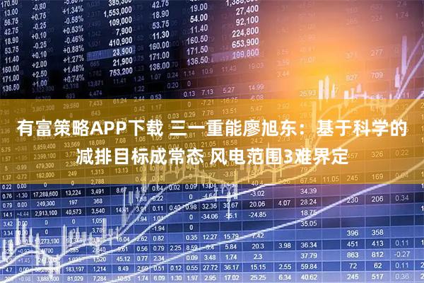 有富策略APP下载 三一重能廖旭东：基于科学的减排目标成常态 风电范围3难界定