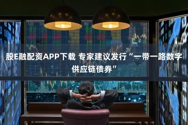 股E融配资APP下载 专家建议发行“一带一路数字供应链债券”