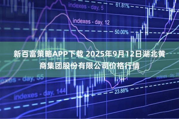新百富策略APP下载 2025年9月12日湖北黄商集团股份有限公司价格行情